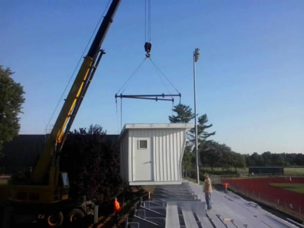 Crane Rental Moving Service - Bleacher Viewing Box